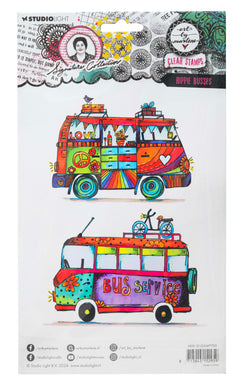 ABM Clear Stamp Hippie Busses Signature Collection 2 PC-3
