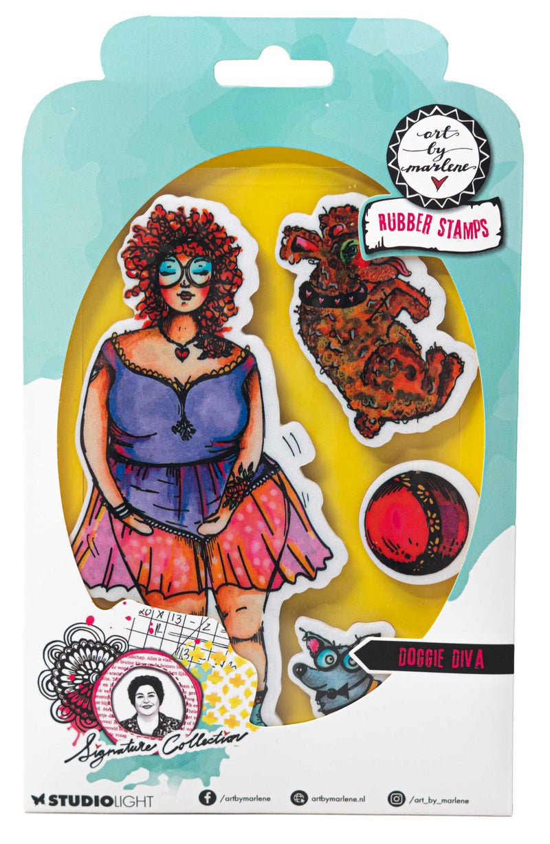 ABM Cling Stamp Doggie Diva Signature Collection 4 PC-1