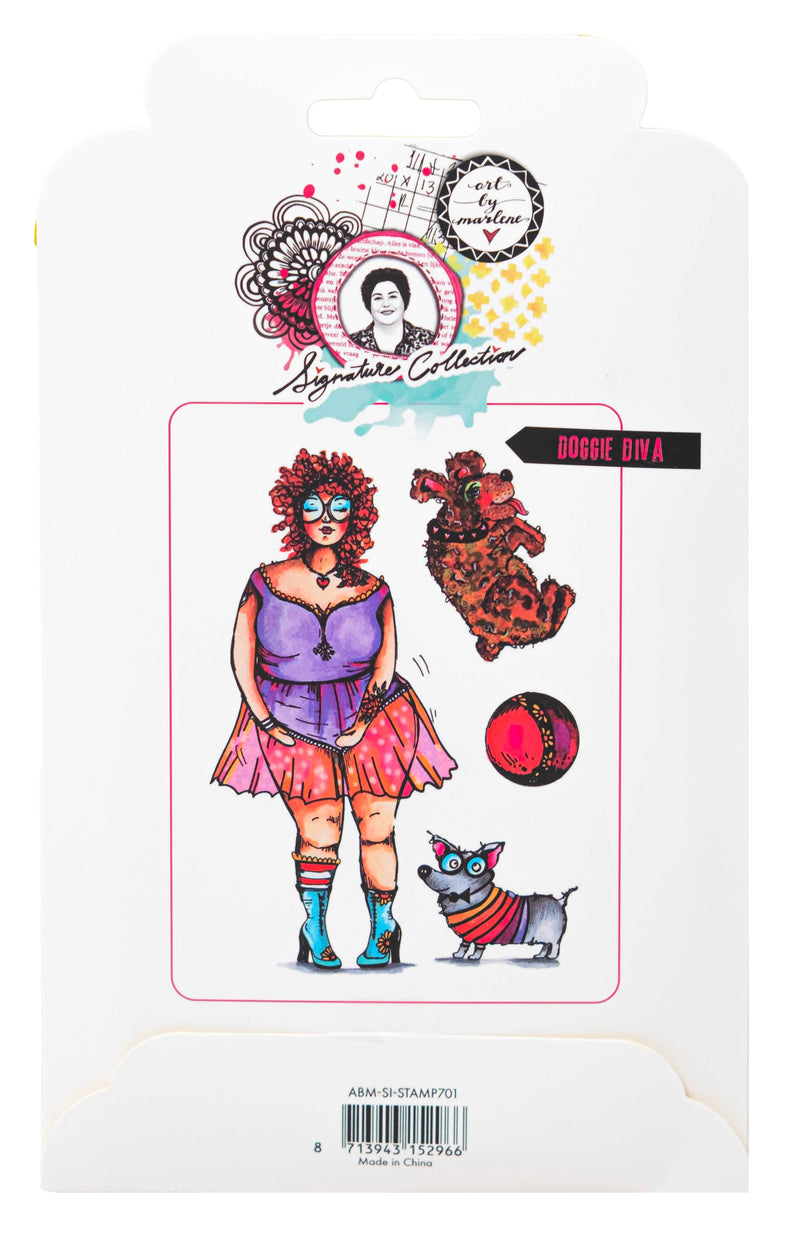 ABM Cling Stamp Doggie Diva Signature Collection 4 PC-6