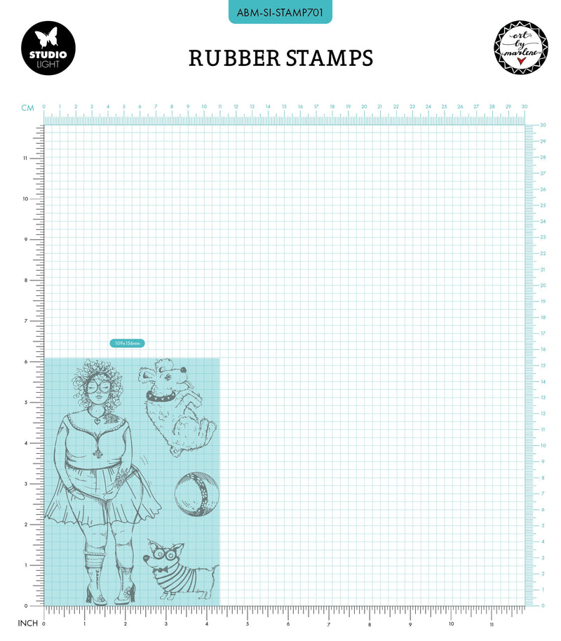 ABM Cling Stamp Doggie Diva Signature Collection 4 PC-2