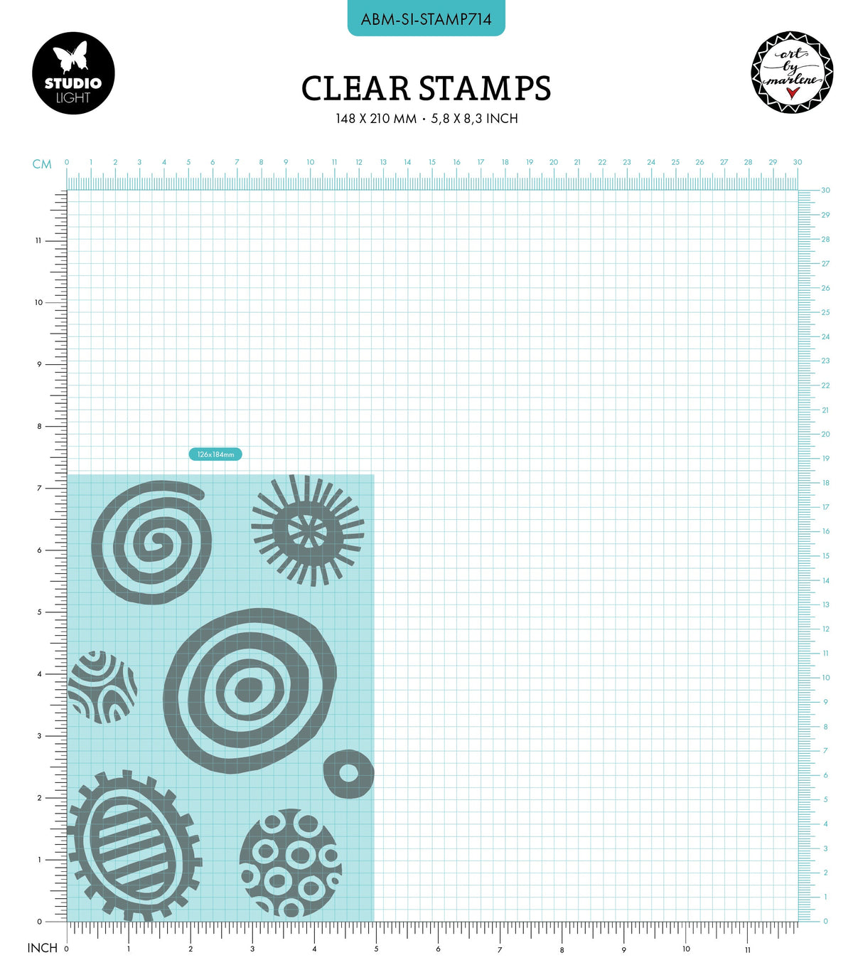ABM Tampon transparent Rond Salade Collection Signature 7 pièces-2