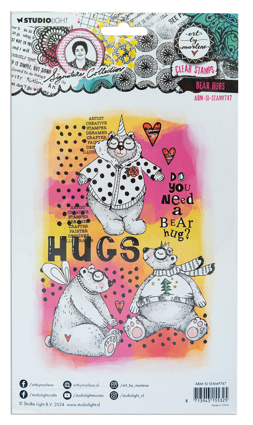 ABM Tampon transparent Ours en peluche Collection Signature 10 pièces-2