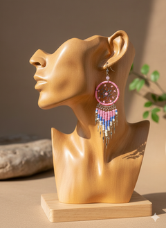 Pink/light purple Dreamcatcher Dangles-1