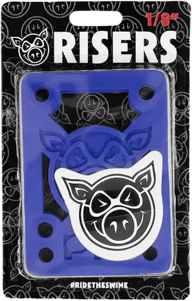 Pig Wheels Truck Riser Pads - Blue-1