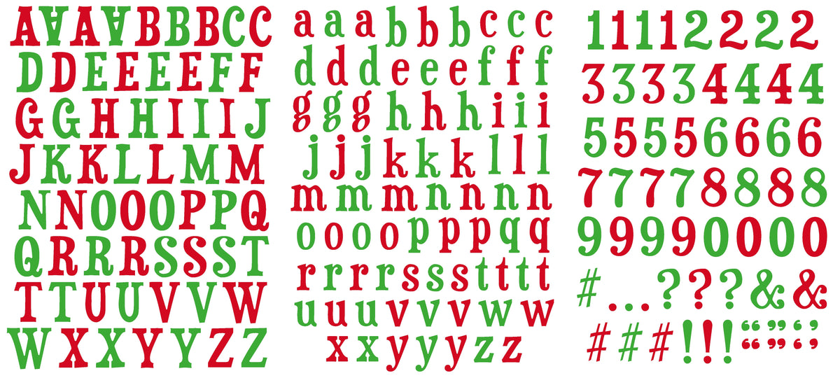 Autocollants de l'alphabet de Noël vintage Arden Creative Studio-2
