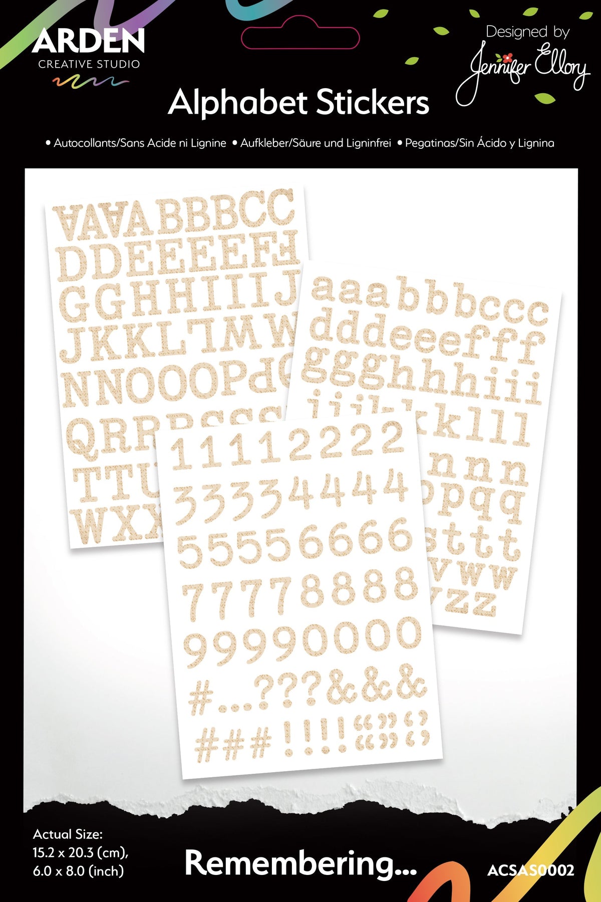 Arden Creative Studio Remembering... Alphabet Stickers-1