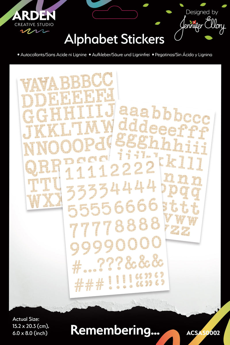 Arden Creative Studio Remembering... Alphabet Stickers-1