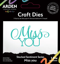 Arden Creative Studio Sentiment Series Stacked Miss You Craft Die-1