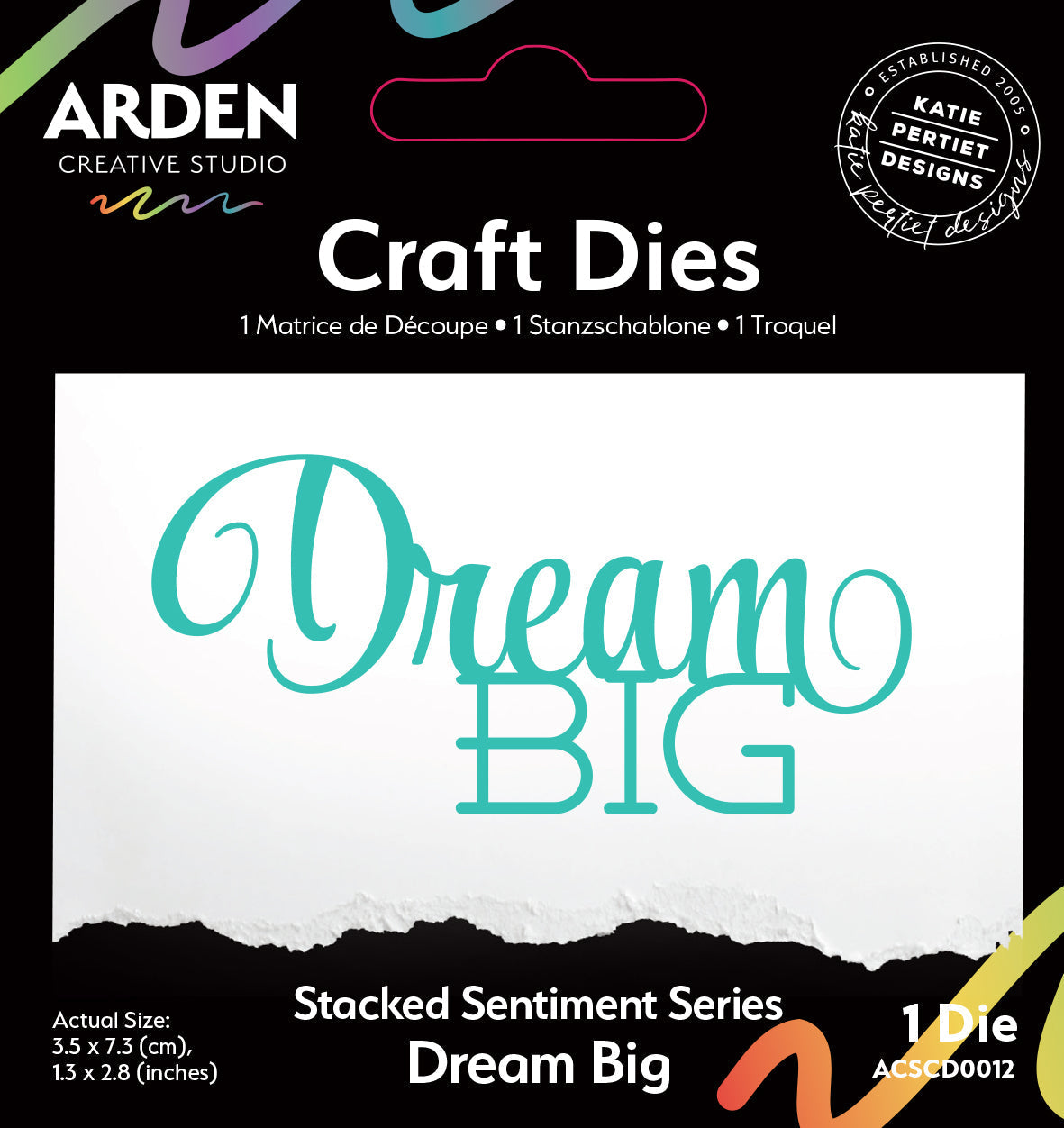 Arden Creative Studio Sentiment Series Stacked Dream Big Craft Die-1