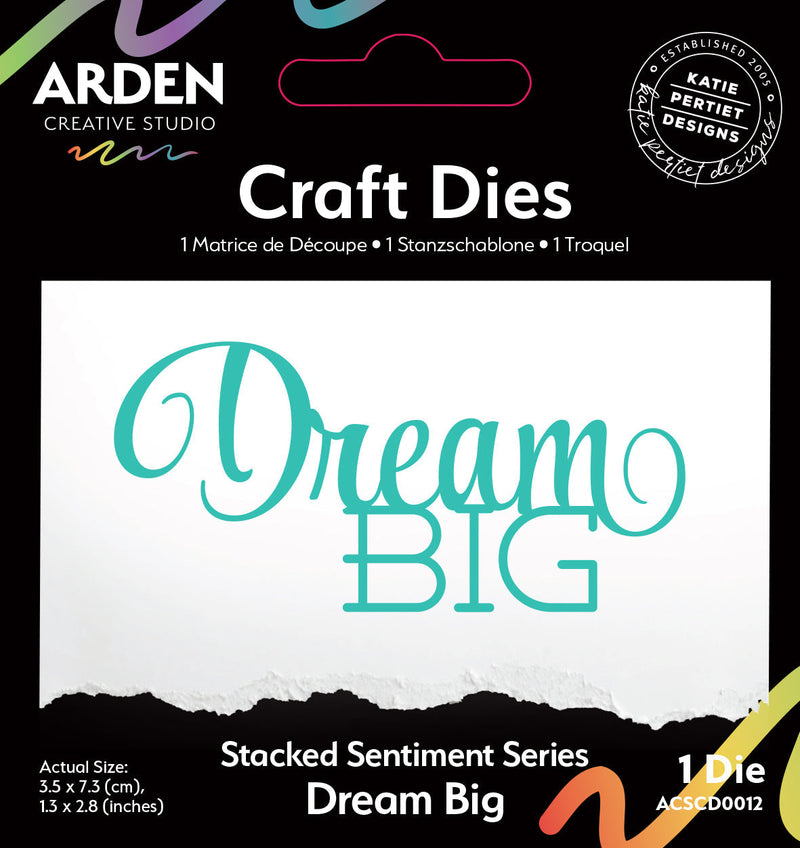 Arden Creative Studio Sentiment Series Stacked Dream Big Craft Die-1