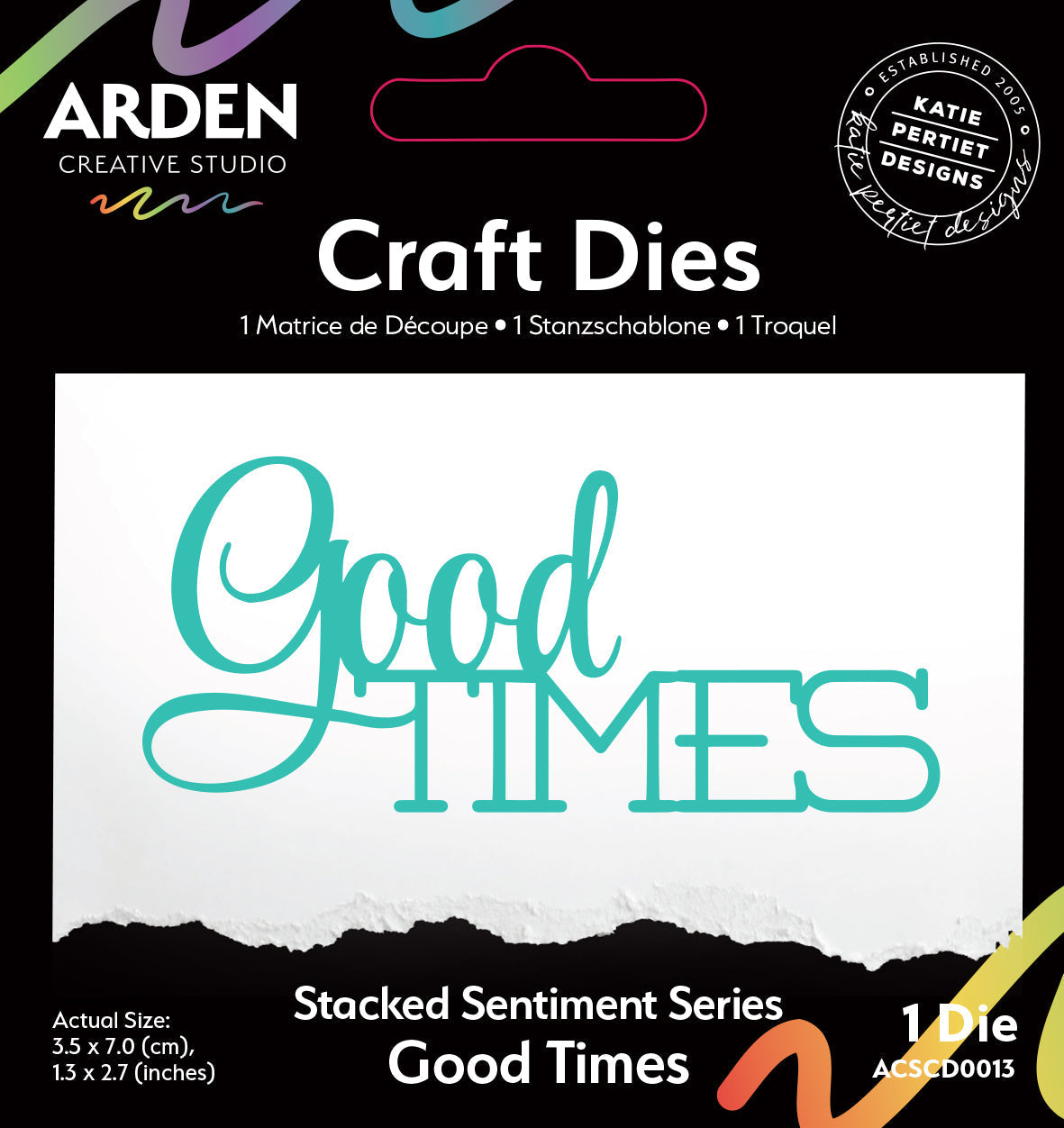 Arden Creative Studio Sentiment Series Stacked Good Times Craft Die-1