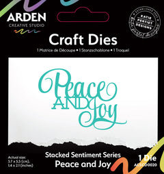 Arden Creative Studio Sentiment Series Stacked Peace and Joy Craft Die-1