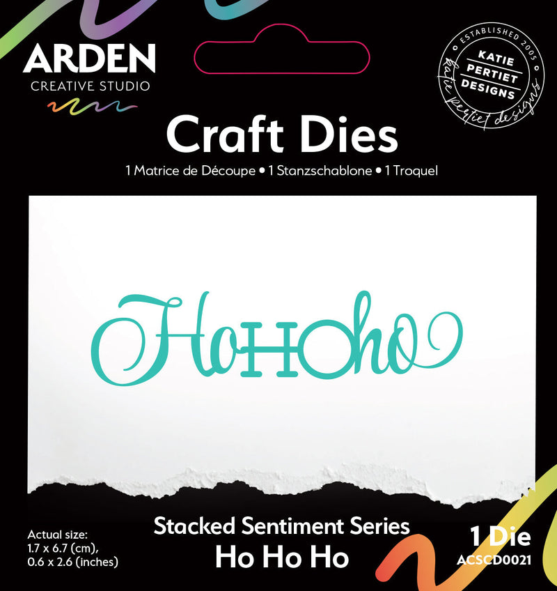 Matrices de découpe superposées Ho Ho Ho, collection Sentiment Series, par Arden Creative Studio-1