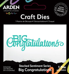 Arden Creative Studio Sentiment Series Stacked Big Congratulations Craft Die-1