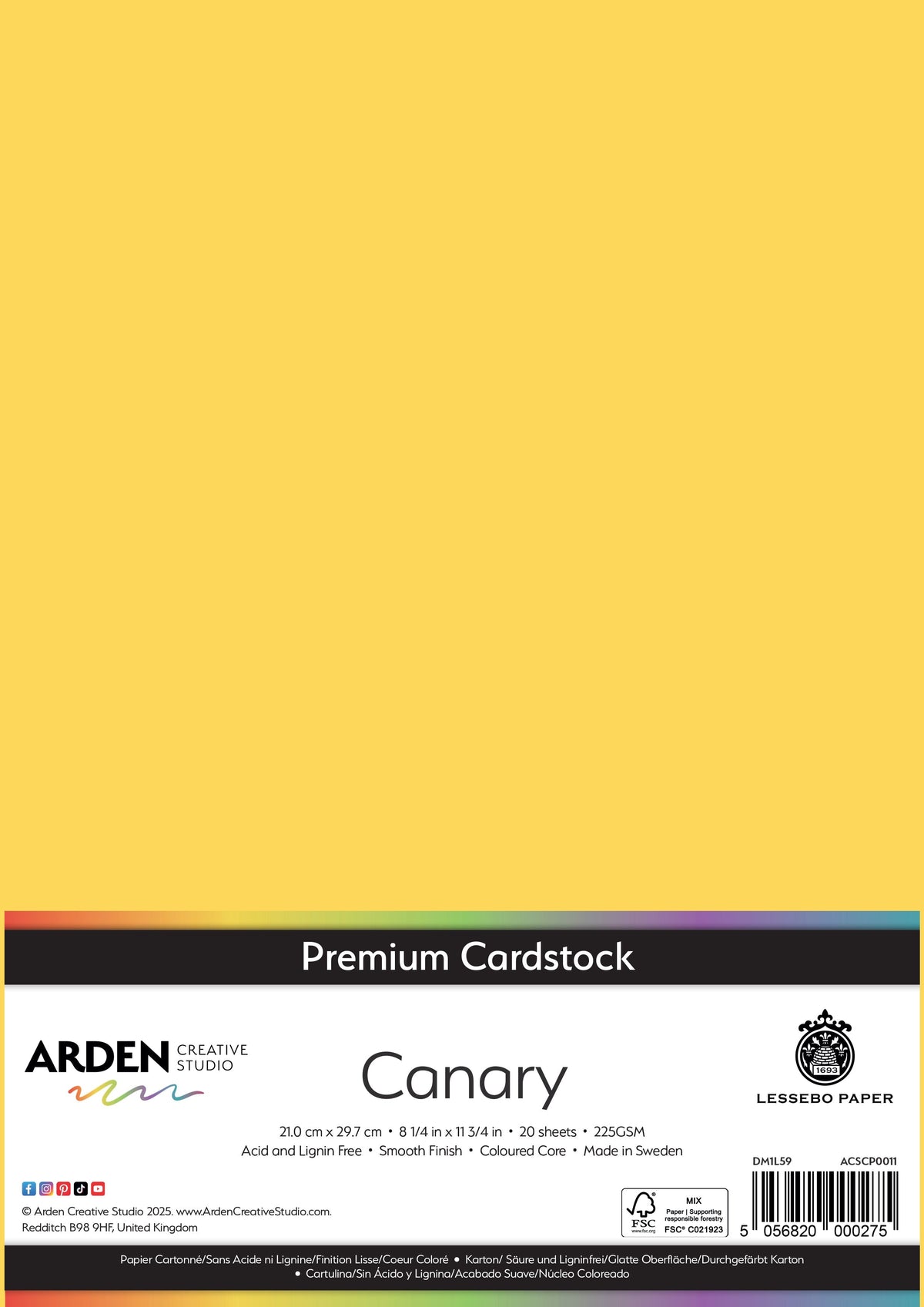Arden Creative Studio Premium Cardstock A4 225gsm 20 Pack-6