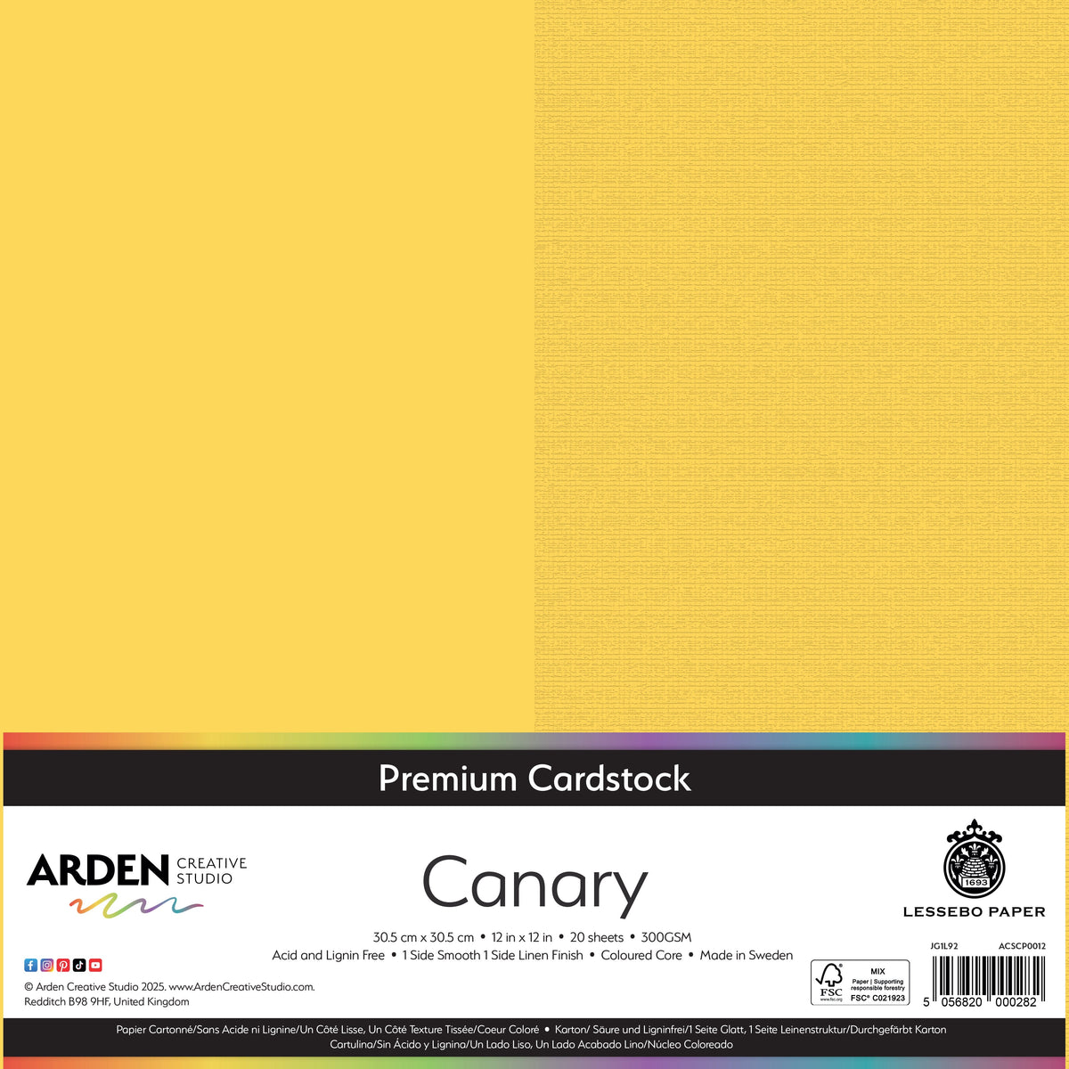 Arden Creative Studio Premium Cardstock 12in x 12in 300gsm 20 Pack-6
