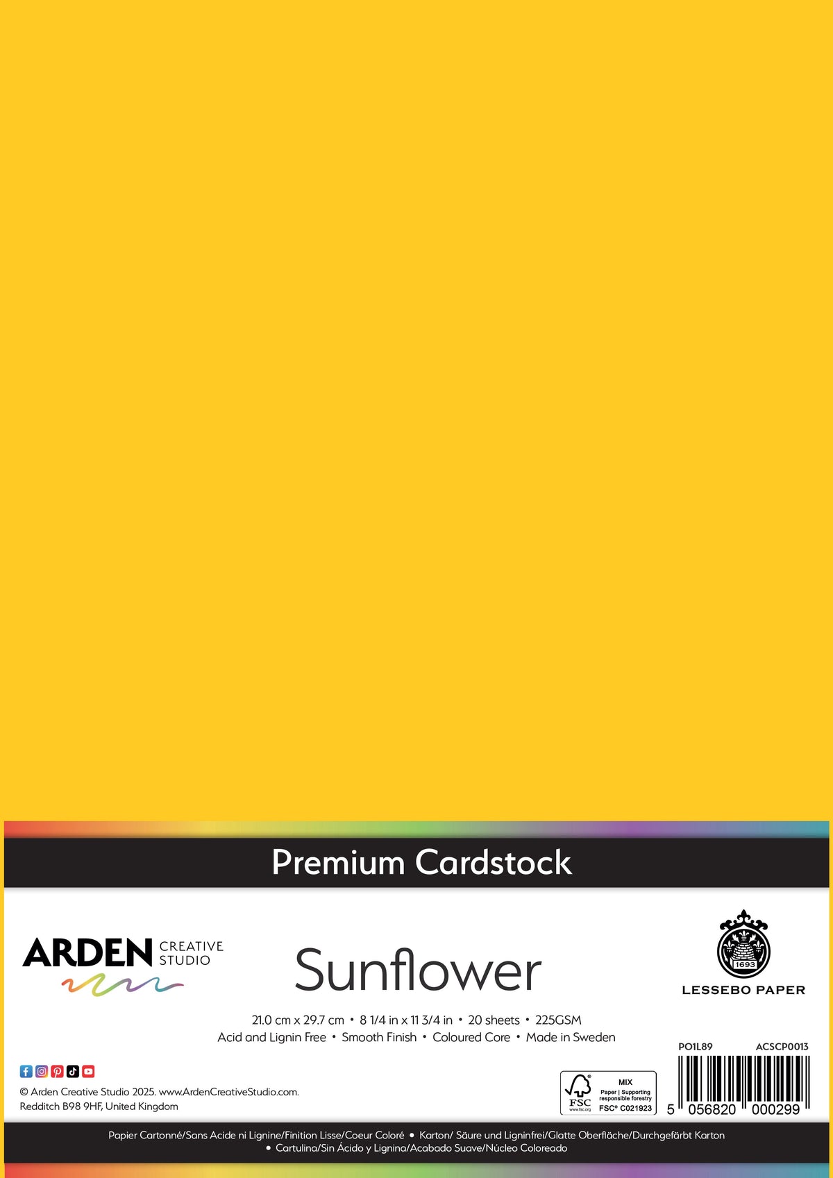 Arden Creative Studio Premium Cardstock A4 225gsm 20 Pack-7