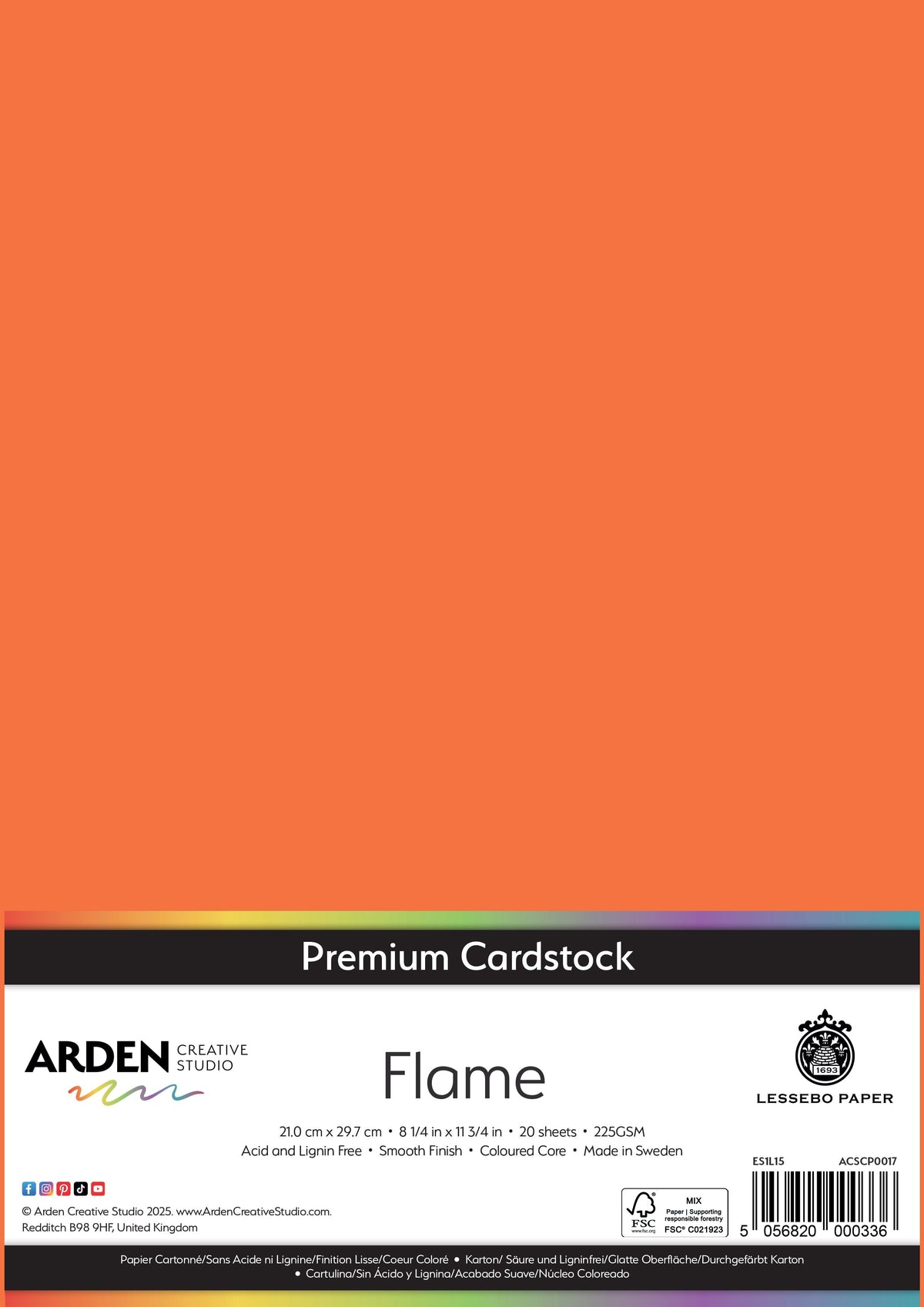 Arden Creative Studio Premium Cardstock A4 225gsm 20 Pack-9