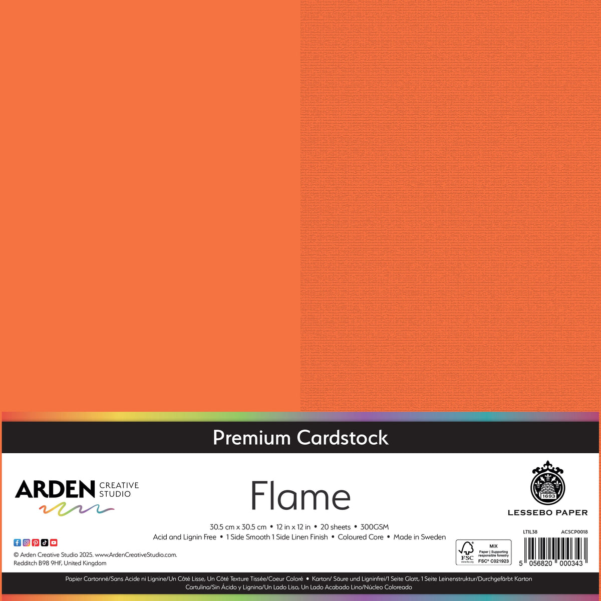 Arden Creative Studio Premium Cardstock 12in x 12in 300gsm 20 Pack-9