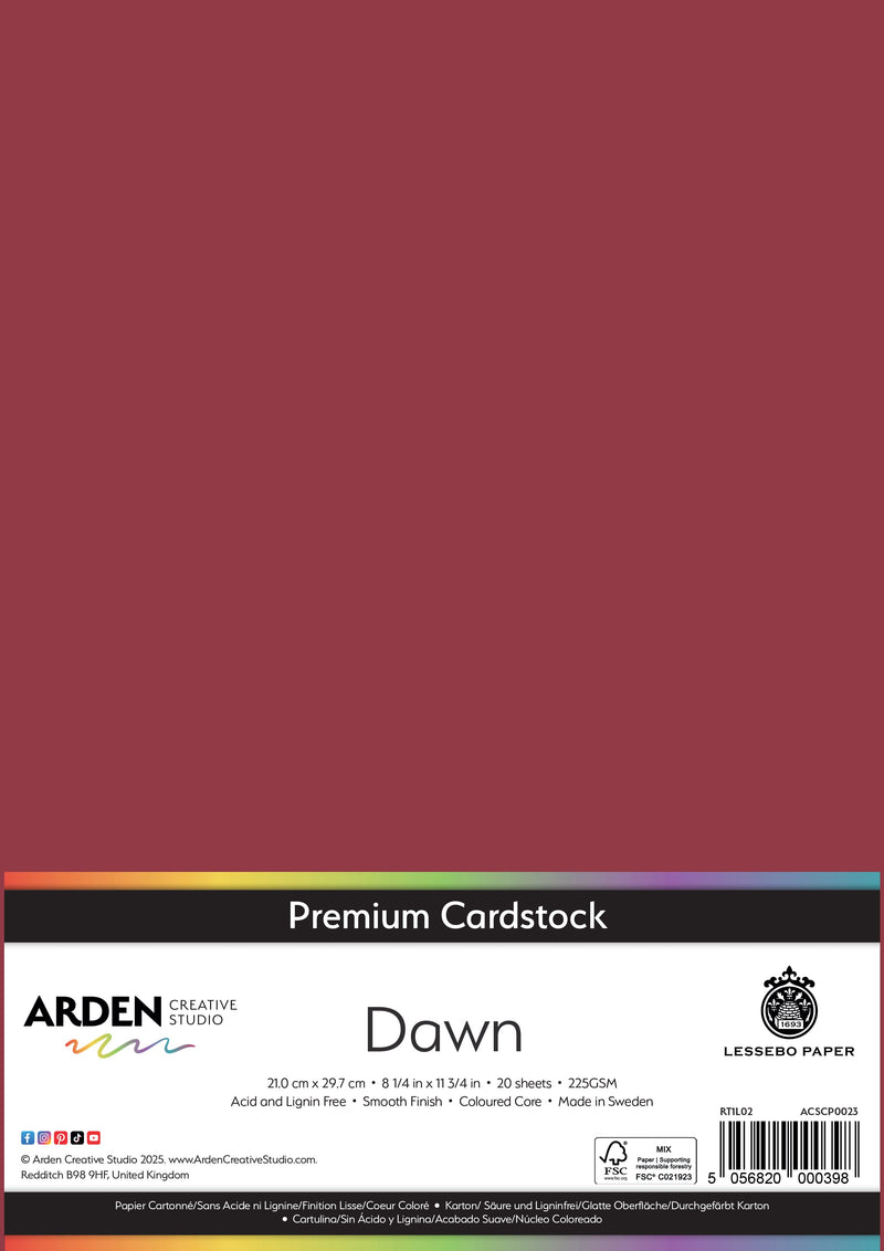 Arden Creative Studio Premium Cardstock A4 225gsm 20 Pack-12
