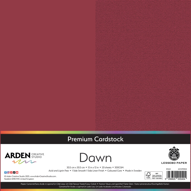 Arden Creative Studio Premium Cardstock 12in x 12in 300gsm 20 Pack-12