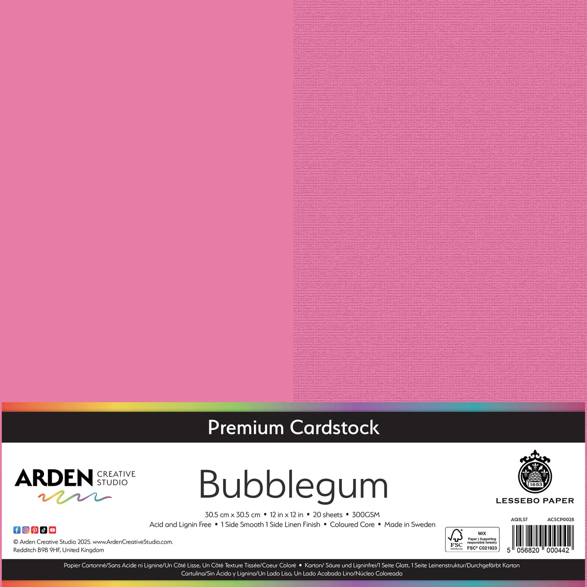 Arden Creative Studio Premium Cardstock 12in x 12in 300gsm 20 Pack-14