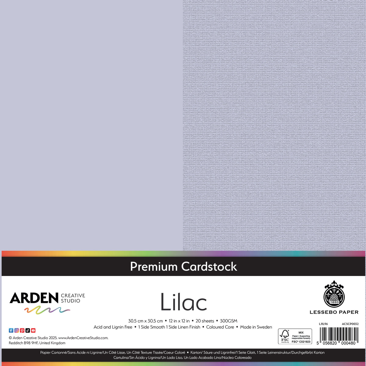 Arden Creative Studio Premium Cardstock 12in x 12in 300gsm 20 Pack-16