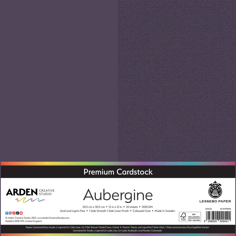 Arden Creative Studio Premium Cardstock 12in x 12in 300gsm 20 Pack-19