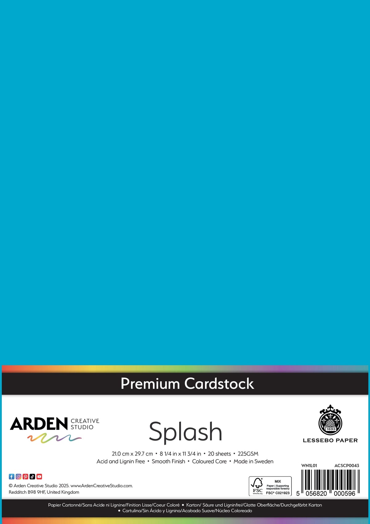 Arden Creative Studio Premium Cardstock A4 225gsm 20 Pack-22