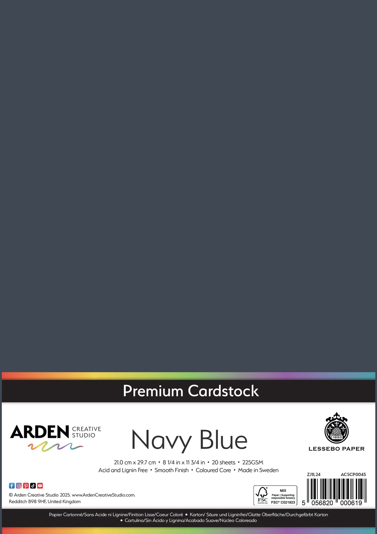 Arden Creative Studio Premium Cardstock A4 225gsm 20 Pack-23