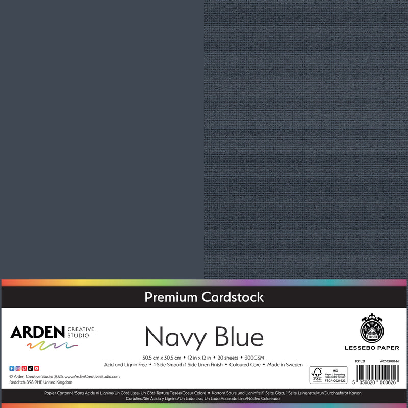 Arden Creative Studio Premium Cardstock 12in x 12in 300gsm 20 Pack-23