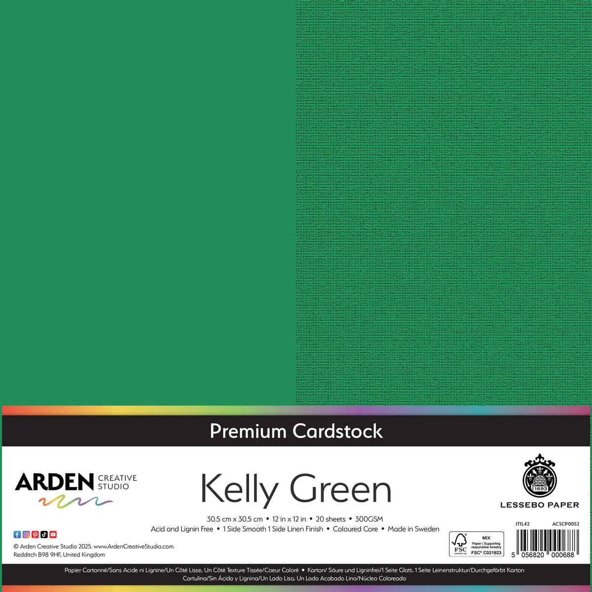 Arden Creative Studio Premium Cardstock 12in x 12in 300gsm 20 Pack-26