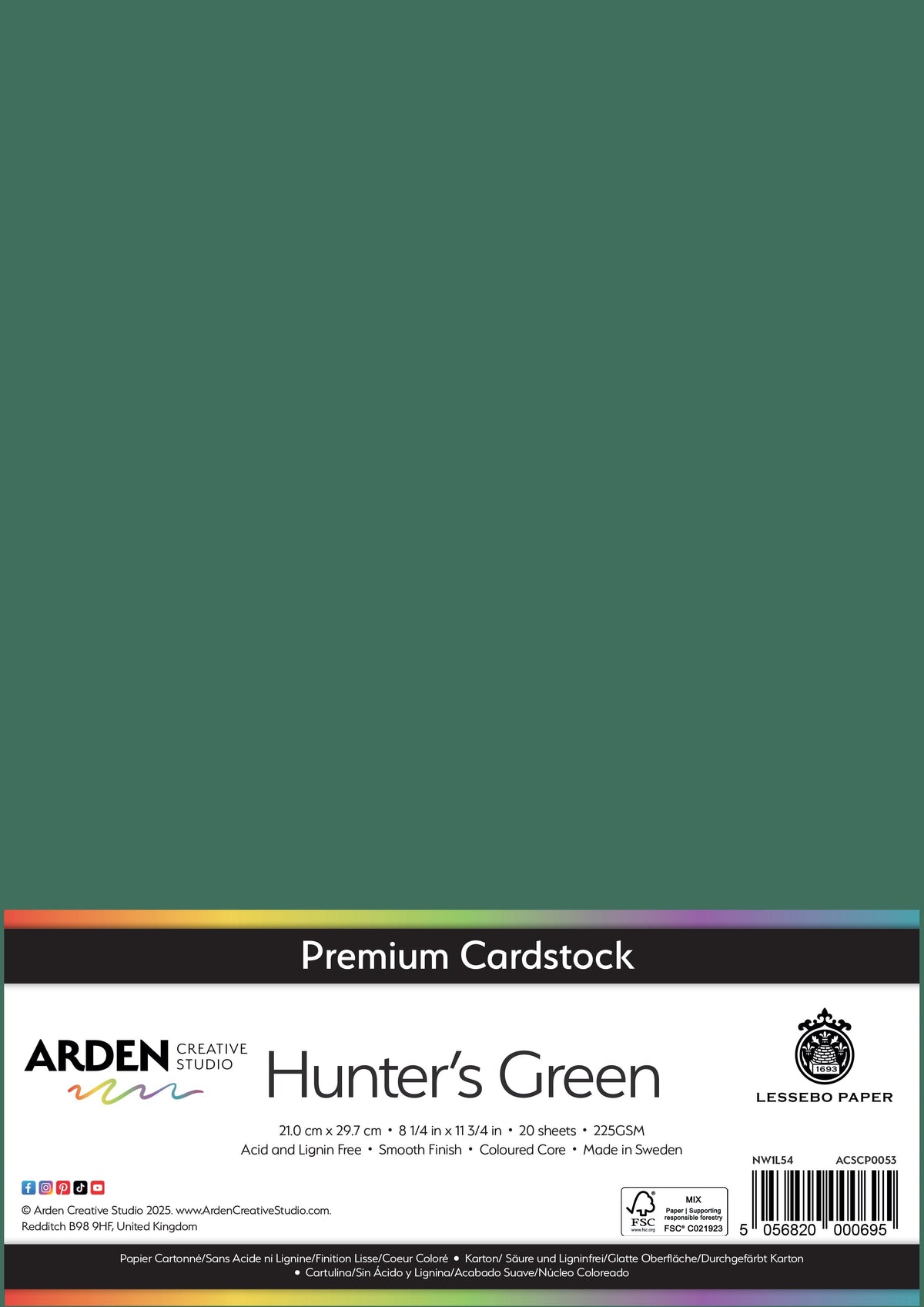 Arden Creative Studio Premium Cardstock A4 225gsm 20 Pack-27
