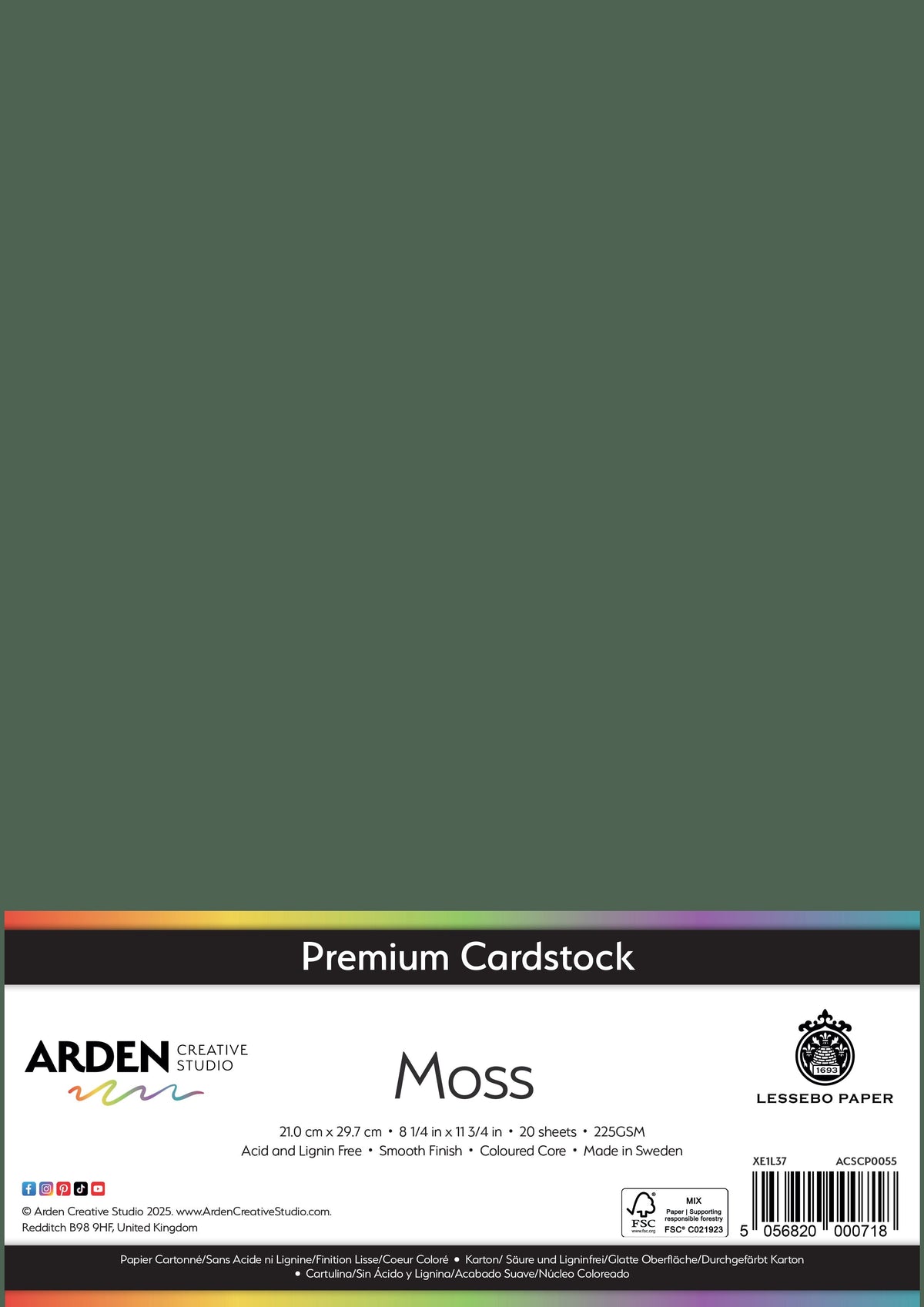 Arden Creative Studio Premium Cardstock A4 225gsm 20 Pack-28