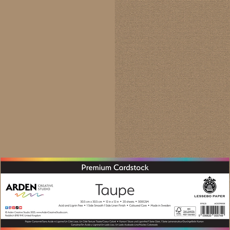 Arden Creative Studio Premium Cardstock 12in x 12in 300gsm 20 Pack-29