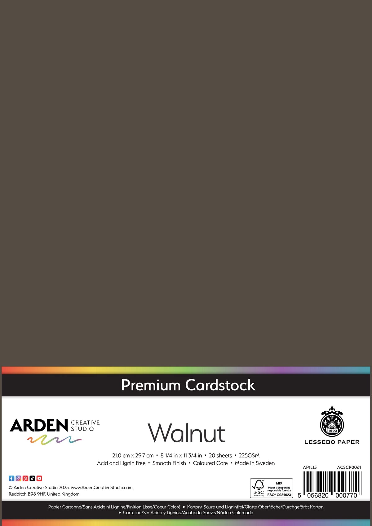 Arden Creative Studio Premium Cardstock A4 225gsm 20 Pack-31