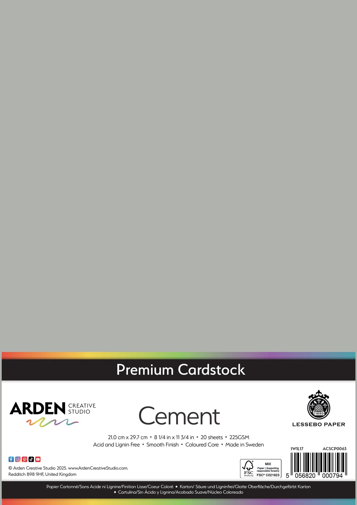 Arden Creative Studio Premium Cardstock A4 225gsm 20 Pack-32