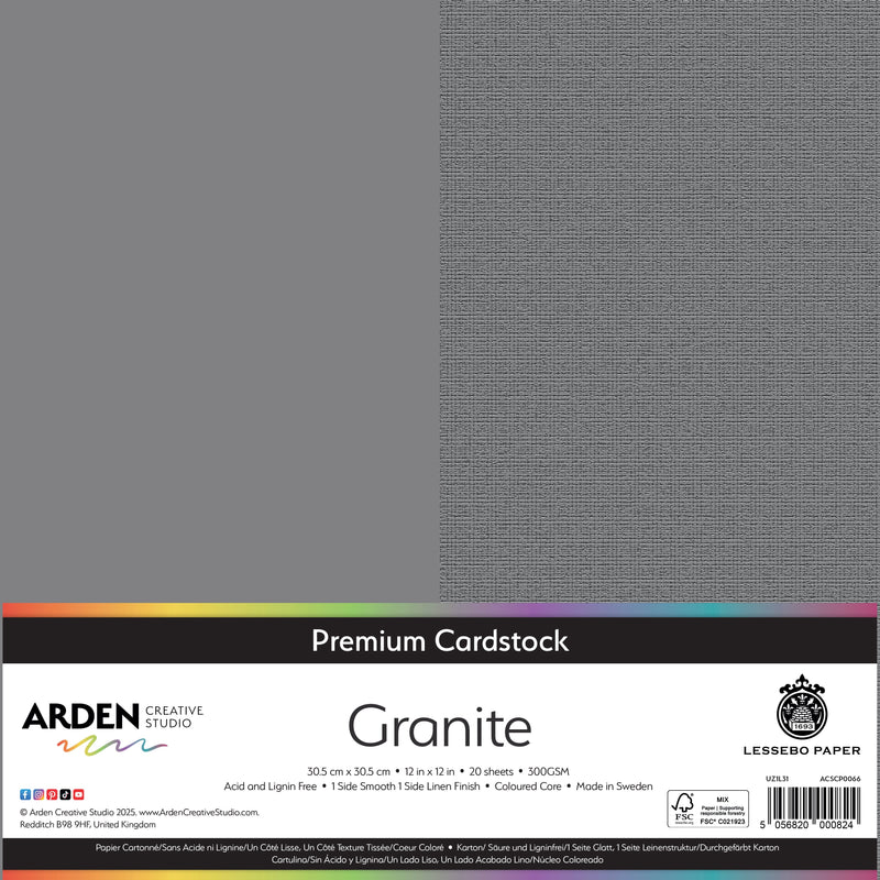 Arden Creative Studio Premium Cardstock 12in x 12in 300gsm 20 Pack-33