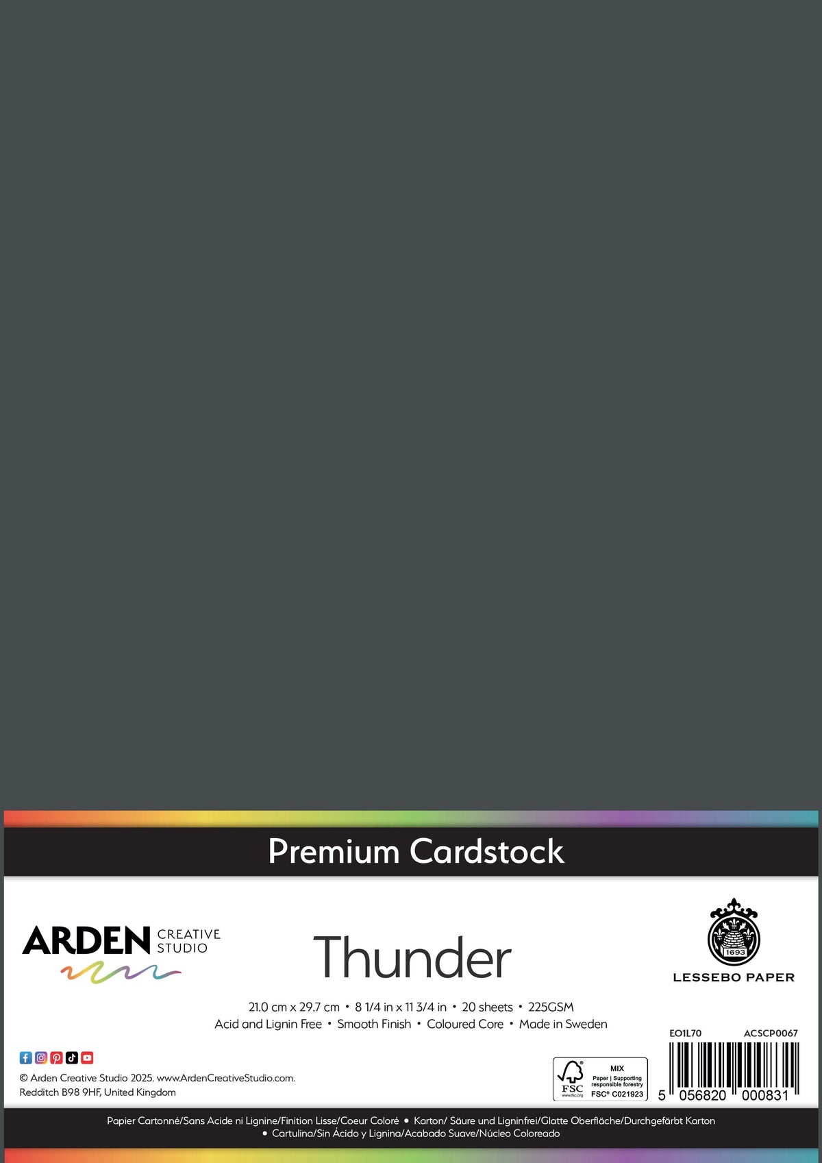 Arden Creative Studio Premium Cardstock A4 225gsm 20 Pack-34