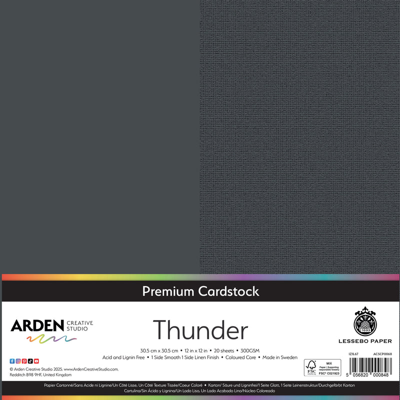 Arden Creative Studio Premium Cardstock 12in x 12in 300gsm 20 Pack-34
