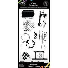 Arden Creative Studio Maker Series Maker's Marks 4 in x 8 in Clear Stamp Set-1