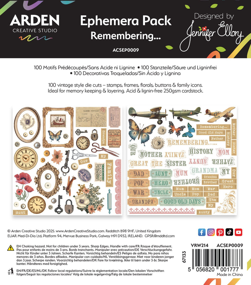 Arden Creative Studio Remembering… Ephemera Pack-1