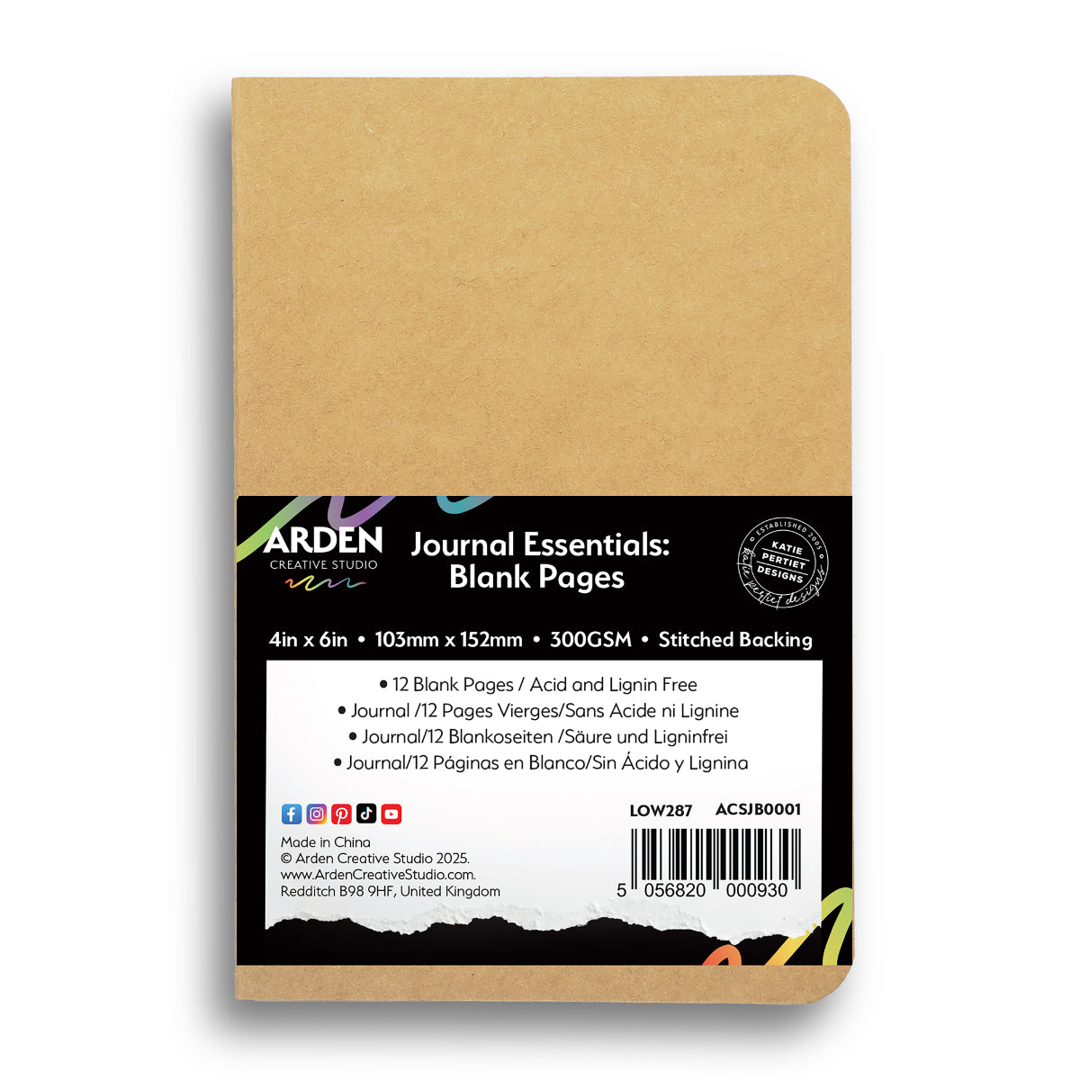 Arden Creative Studio Journal Essentials: Blank Pages 4in x 6in Stitched Journal-1