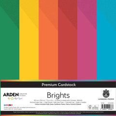 Arden Creative Studio Papier cartonné de qualité supérieure Couleurs vives 30,5 x 30,5 cm 300 g/m² Paquet de 24-1