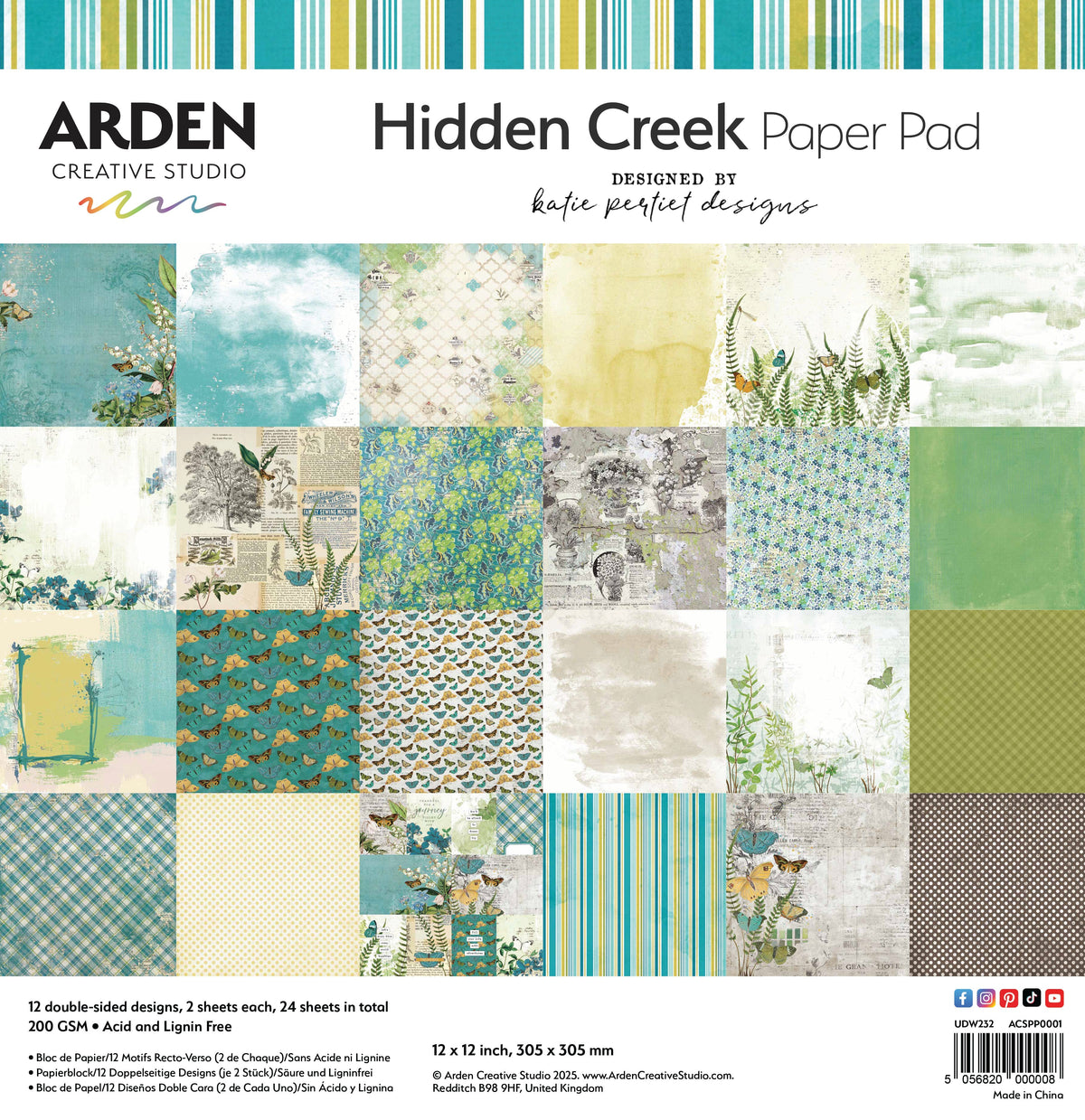 Arden Creative Studio Hidden Creek 12in x 12in Paper Pad-1
