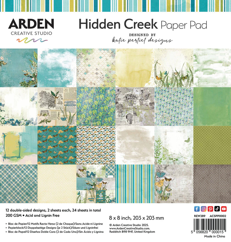Arden Creative Studio Hidden Creek 8in x 8in Paper Pad-1