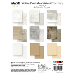 Arden Creative Studio Vintage Makers Foundations 6in x 8in Paper Pack-1