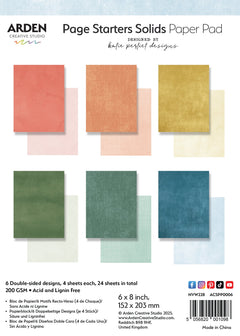 Arden Creative Studio Page Starters Solids 6in x 8in Paper Pad-1