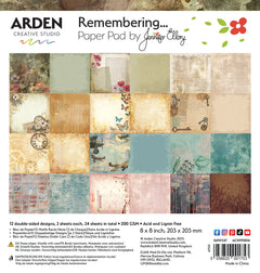 Arden Creative Studio Remembering... 8in x 8in Paper Pad-1