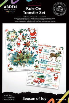 Arden Creative Studio Lot de transferts à sec Season of Joy 15 x 20 cm-1